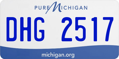 MI license plate DHG2517