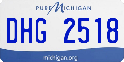 MI license plate DHG2518