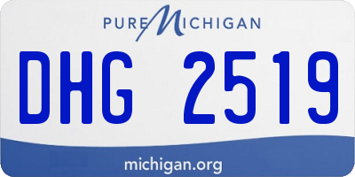 MI license plate DHG2519