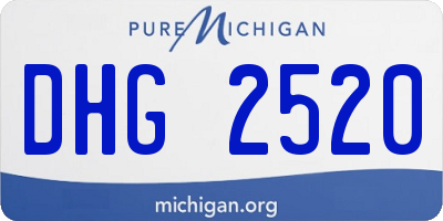 MI license plate DHG2520