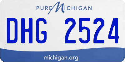 MI license plate DHG2524