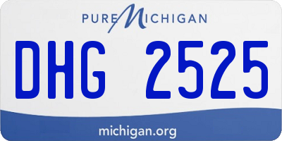 MI license plate DHG2525