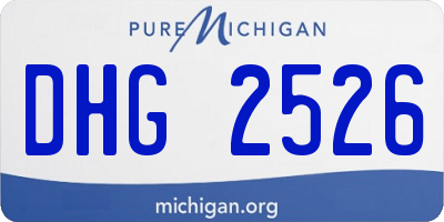 MI license plate DHG2526