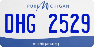 MI license plate DHG2529