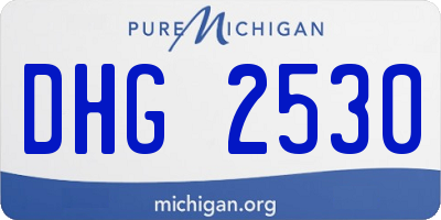 MI license plate DHG2530