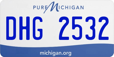MI license plate DHG2532