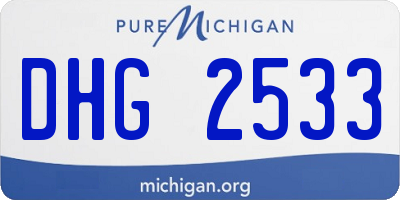 MI license plate DHG2533
