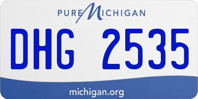 MI license plate DHG2535