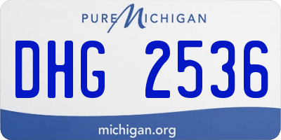 MI license plate DHG2536