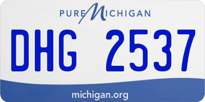 MI license plate DHG2537