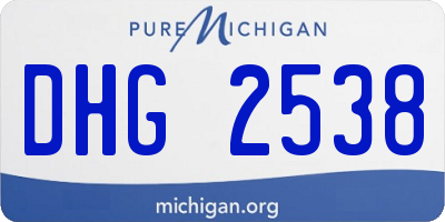 MI license plate DHG2538