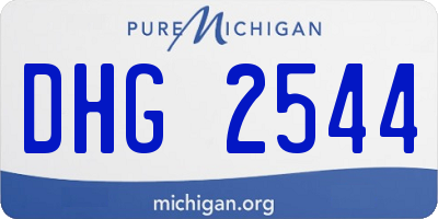 MI license plate DHG2544