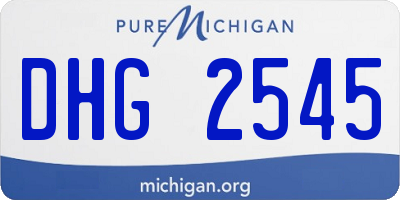 MI license plate DHG2545