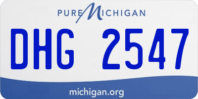 MI license plate DHG2547