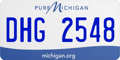 MI license plate DHG2548