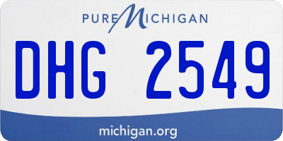 MI license plate DHG2549