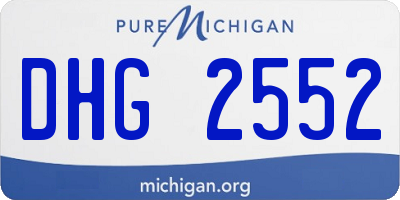 MI license plate DHG2552