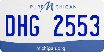 MI license plate DHG2553