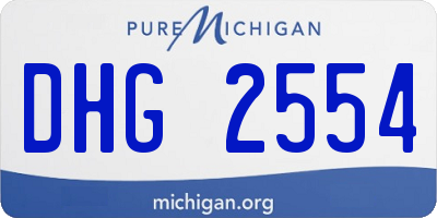MI license plate DHG2554