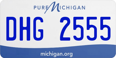 MI license plate DHG2555
