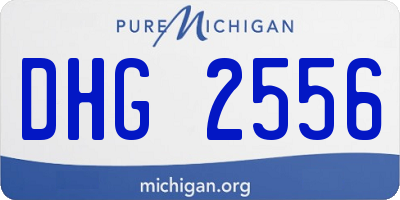 MI license plate DHG2556