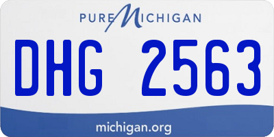 MI license plate DHG2563