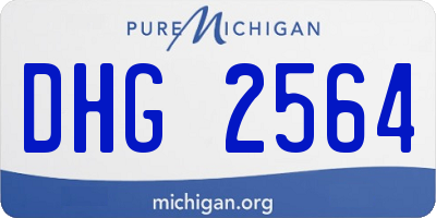 MI license plate DHG2564