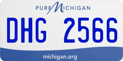 MI license plate DHG2566