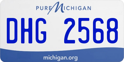 MI license plate DHG2568