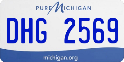 MI license plate DHG2569