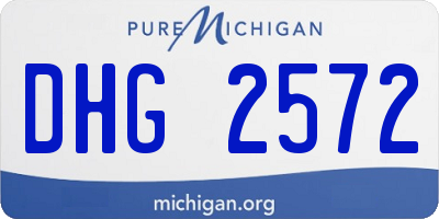 MI license plate DHG2572