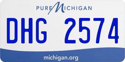 MI license plate DHG2574