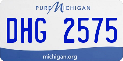 MI license plate DHG2575
