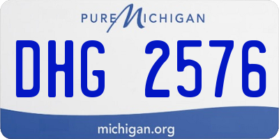 MI license plate DHG2576