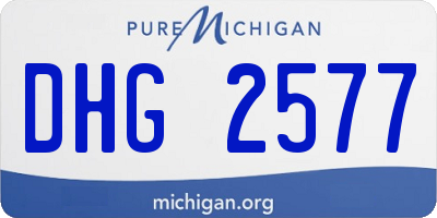 MI license plate DHG2577