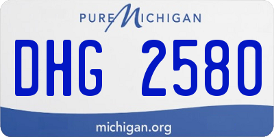 MI license plate DHG2580