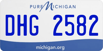 MI license plate DHG2582