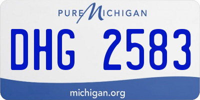 MI license plate DHG2583