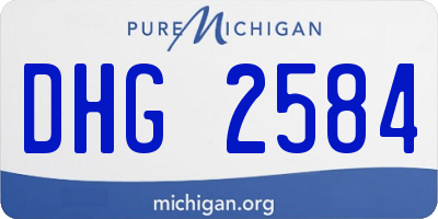 MI license plate DHG2584