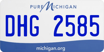 MI license plate DHG2585