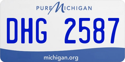 MI license plate DHG2587