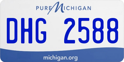 MI license plate DHG2588
