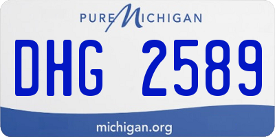MI license plate DHG2589