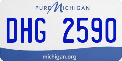 MI license plate DHG2590