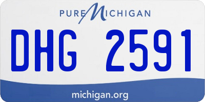 MI license plate DHG2591