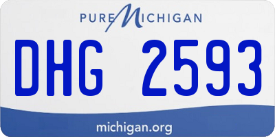MI license plate DHG2593