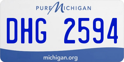 MI license plate DHG2594