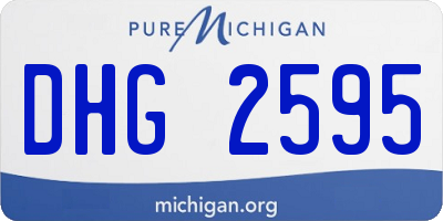 MI license plate DHG2595