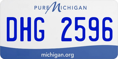 MI license plate DHG2596