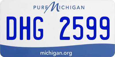 MI license plate DHG2599